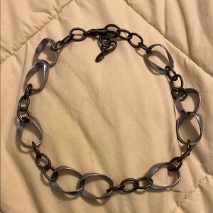 Jewel Kade two toned loop necklace.